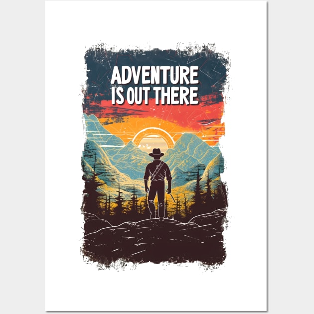 Adventure is Out There - Sunset - Indy Wall Art by Fenay-Designs